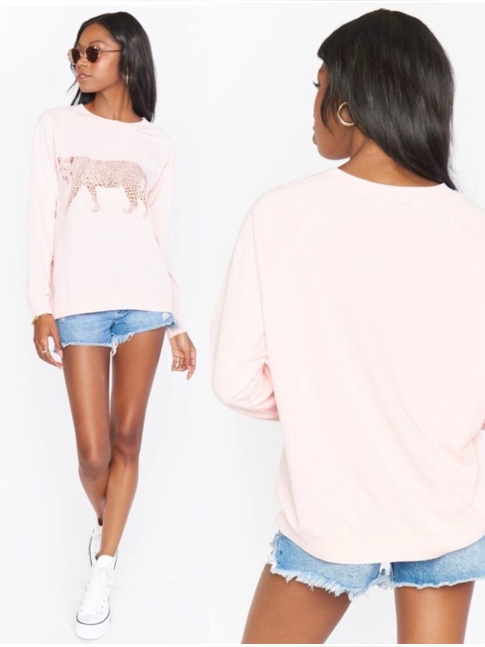 show me your Mumu Posie Pullover Jungle Leopard Graphic